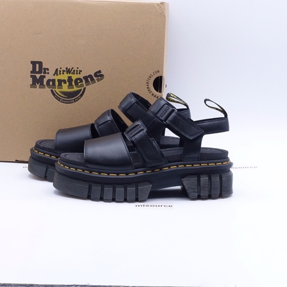 Dr. Martens Shoes - NEW Dr. Martens Ricki 3 Strap Platform Sandals 27405001 Black